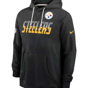 Unisex Pittsburgh Steelers Nike Sideline Standard Issue Top Prospect Dri-FIT Black Pullover Hoodie
