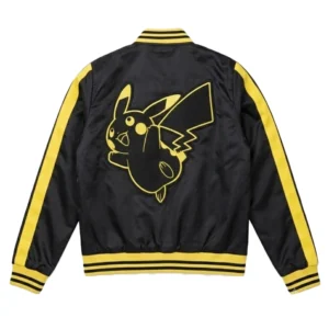 Pikachu Pokémon Black Varsity Jacket