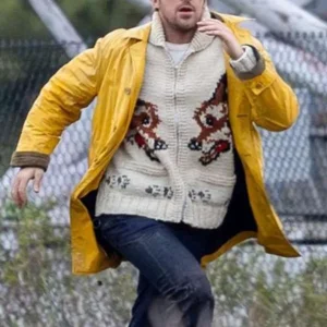 Ryan Gosling Project Hail Mary Ryland Grace Yellow Leather Coat