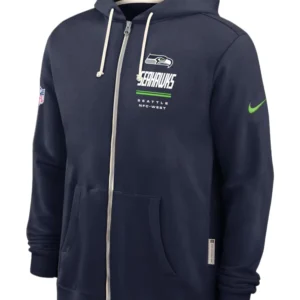 Seattle Seahawks Sideline Quarterback Scramble Navy Hoodie