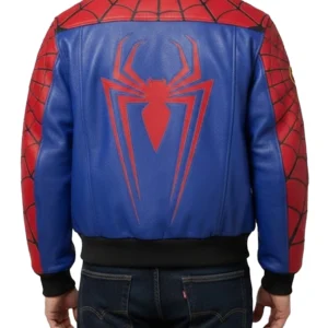 Supreme Spider Man Red Leather Jacket