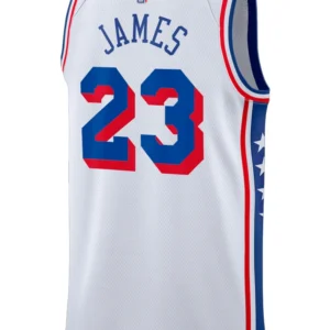 76ers LeBron James Swingman White Jersey