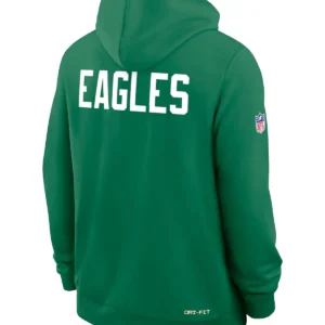 Philadelphia Eagles Sideline Dri-FIT Kelly Green Hoodie