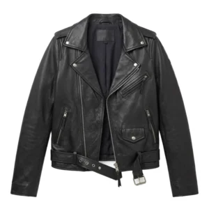 Women's Black Motorcycle Leather Jacket