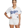 Buy Los Angeles Dodgers Nike x KAWS Womens Cropped Replica Jersey White
