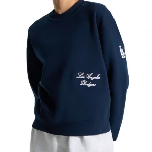 Womens Los Angeles Dodgers lululemon Oversized Steady State Navy Crew