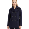 Women's Wool Navy Blue Peacoat