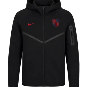 Women's USMNT Tech Fleece Windrunner Black Jacket