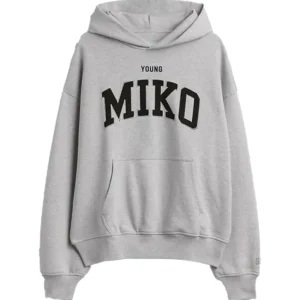 Unisex Gap x Young Miko 2026 Grey Fleece Hoodie